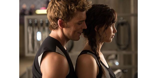 Finnick (Sam Claflin) und Katniss (Jennifer Lawrence)