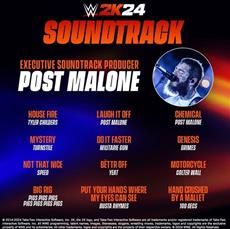Musik-Megastar Post Malone stellt den Soundtrack von WWE<sup>&reg;</sup> 2K24 zusammen und wird Teil des spielbaren Rosters